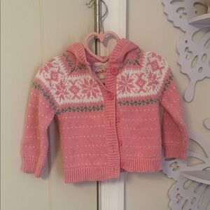OshKosh B'gosh Pink and White Kids Sweater